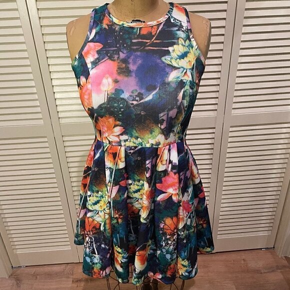 ROMEO + JULIET COUTURE Women's Mini Sleeveless Multicolor Dress Size M - Picture 1 of 7